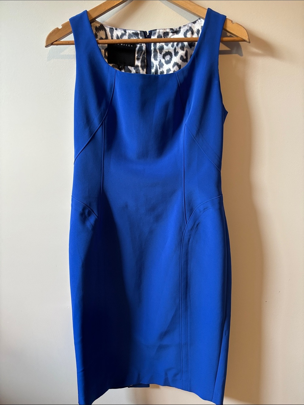 Ross Mayer Sleeveless Royal Blue Sheath Dress